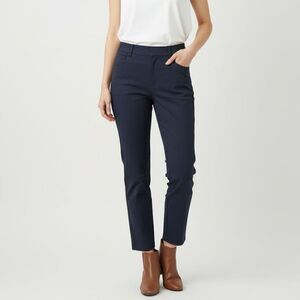 FRNCH Paris Navy Straight Leg Ankle Cropped Size Small NWT